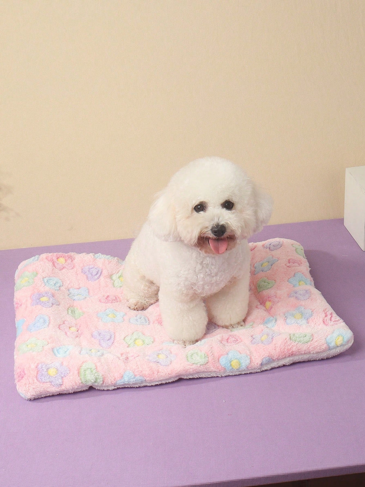1pc Polyester Star & Heart Breathable Washable Thick Pet Bed Mat For Medium-Small Cats & Dogs, All Seasons (Teddy/Bichon Frise)