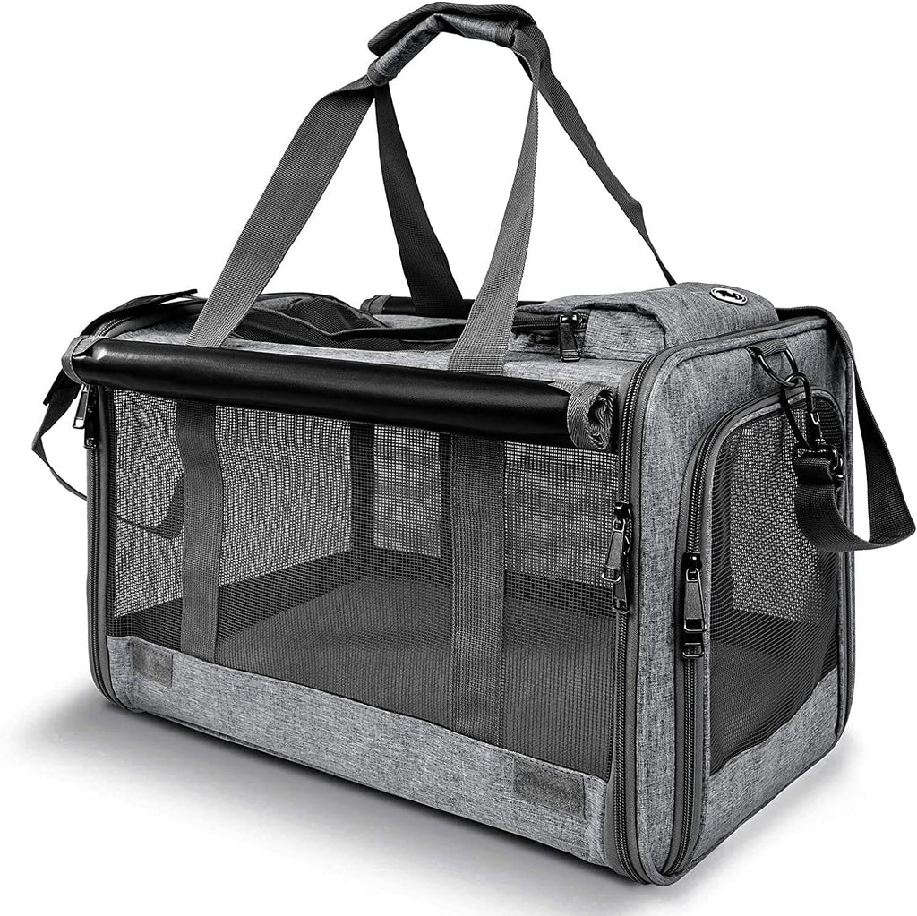 Pet Carrier for Large Cats, Soft-Sided Cat Carrier for Medium Big Cats and Puppy up to 20lbs, Washable Dog Carrier Privacy Protection for Home Outdoor Travel